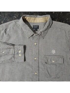 CC Filson Micro Check Plaid Gingham Button Up Flannel Outdoor Classic Western
